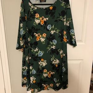 Cotton floral swing dress